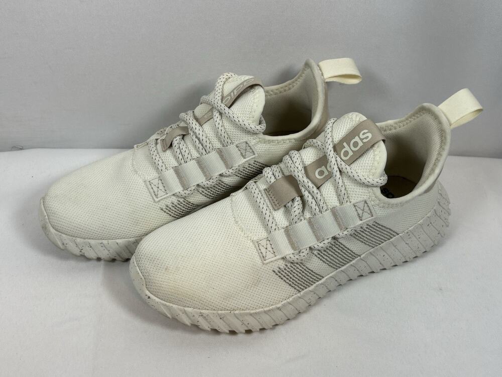 Adidas Womens 6.5 Kaptir Flow White Beige Ivory Running Shoes Sneakers Athletic